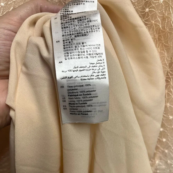 Sandro Cassy Mesh Lace A-Line Midi Dress V-Neck Womens Size 38 nwt - Picture 12 of 14